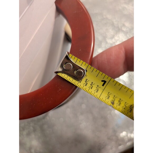 Zara 3 Pack Resin Statement ChunkyCuff Bangle Bracelets Red Gold Black White NWT - Picture 8 of 13